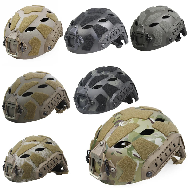 Outdoor Tactical Helmet SF Carbon Fiber Granular Perforated Field Mountaineering Parachute Jumping Riding Development Helmet H01