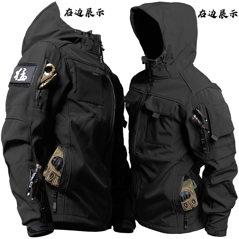 Men's Tactical Windbreaker Jacket Beetle Invader Tactics Soft Shell Charge Tactics Jacket Waterproof Outdoor Shark Skin Coat