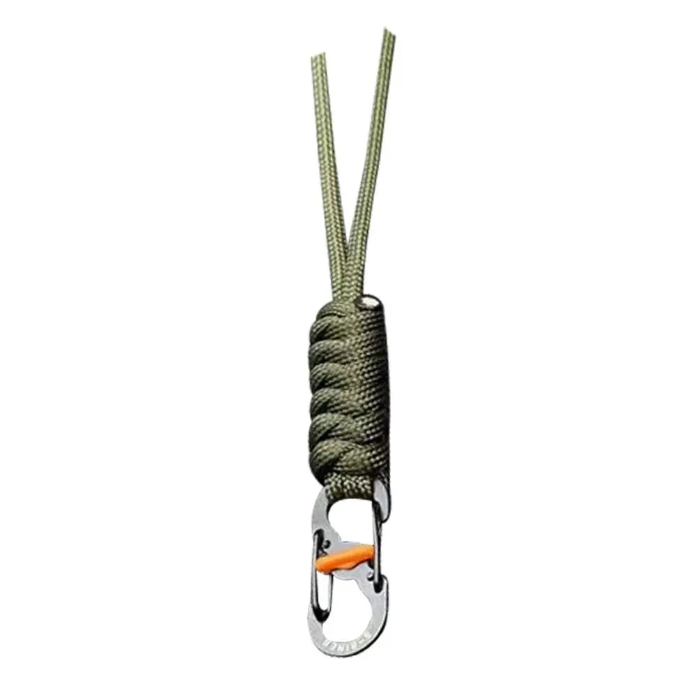 Handmade Snake Knot Paracord Keychain Outdoor Rock Climbing Camping Rescue Emergency Survival Rope Metal Key Chains Gifts