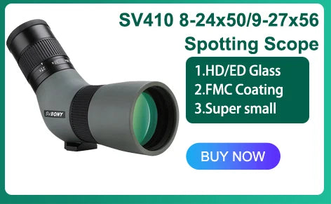 SVBONY SV28 Spotting Scopes with Tripod,25-75x70,Waterproof,Range Shooting Scope,Compact, for Target Shooting,Wildlife Viewing