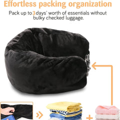 1pc Travel Pillow Can Store Clothes Outdoor Pillow Comfortable， Portable Travel Storage Bag Cervical Pillow Airplane Neck Pillow