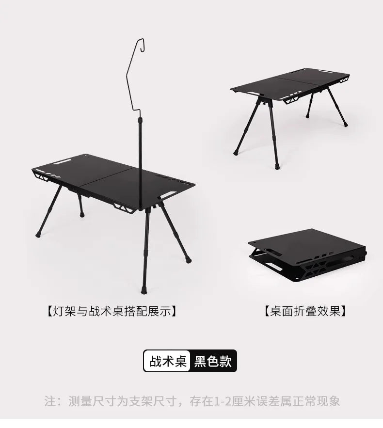 Aluminum Alloy Portable Folding Table, Ultra-Light, Camping, Tactical, Small, IGT, Outdoor