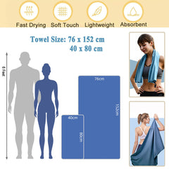 Beach Towel Microfiber Drying Fast Towel Travel Sports Towel Super Absorbent For Camping Backpacking Gym Beach Swimming Yoga