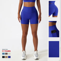 Blue Black Sportswear Woman For Gym Sports Clothing Knit Yoga Pants Female Fitness Shorts Korean Fashion Trail Running Tights