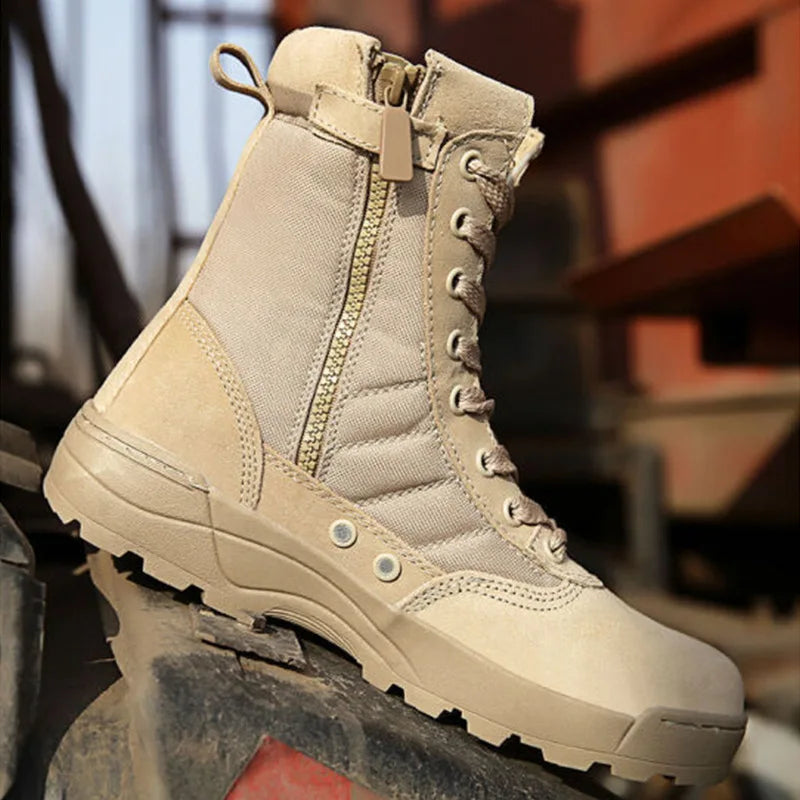 Tactical Boots Men Boots Special Force Desert Combat Boots Outdoor Hiking Boots Ankle Shoes Men Work Safty Shoes