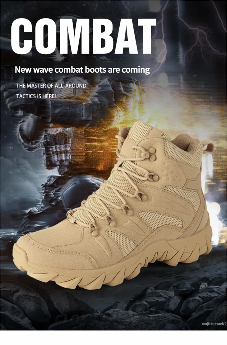 Tactics Combat Training Boots Male Outdoors Camping Anti-wear Rapid Response Hiking Shoes Fishing Hunting Sneakers Men