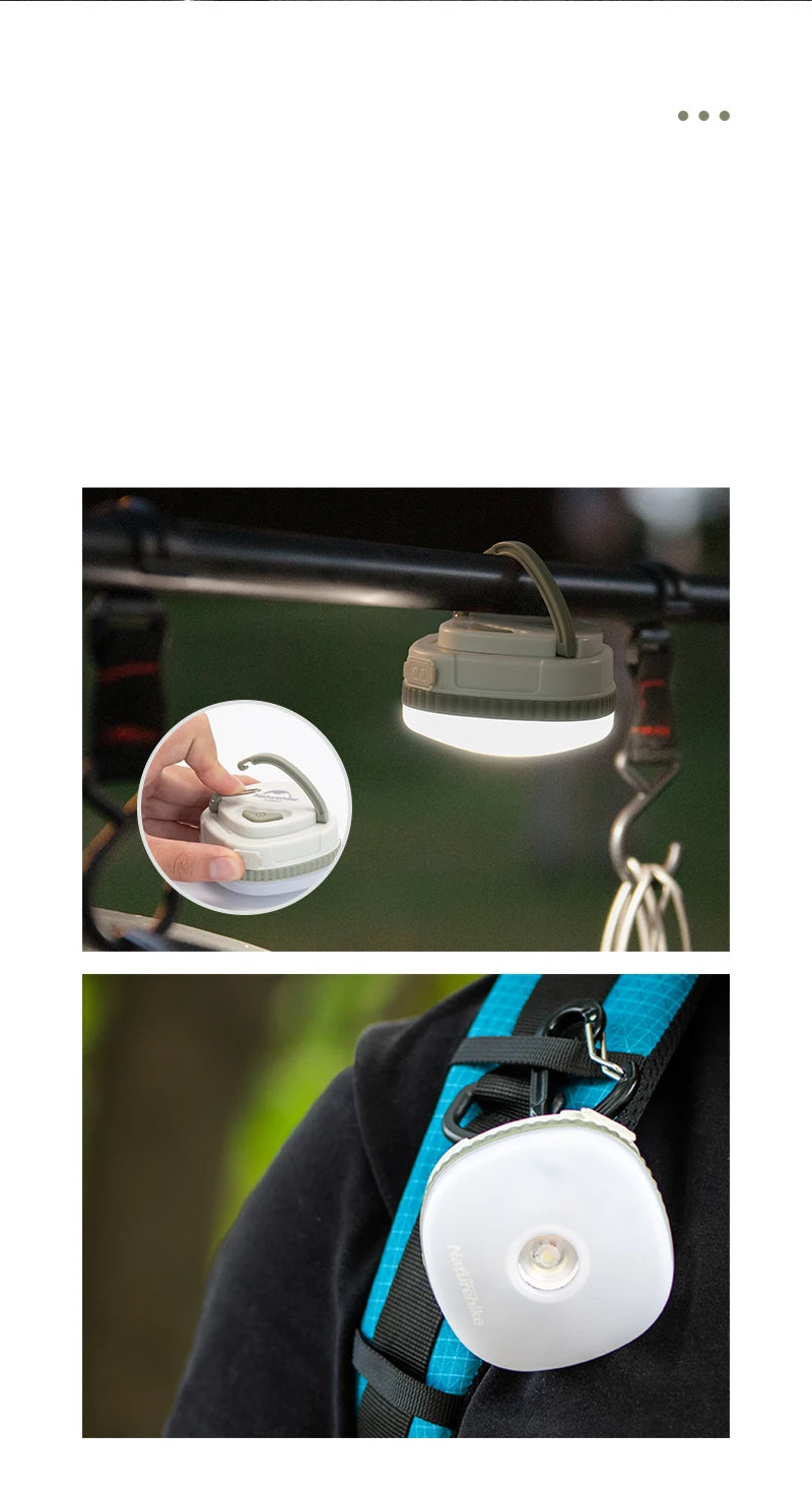 NatureHike Outdoor Camping Lantern LED Tent Light Waterproof Soft Light Outdoor Hanging Charging From USB NH16D300-D