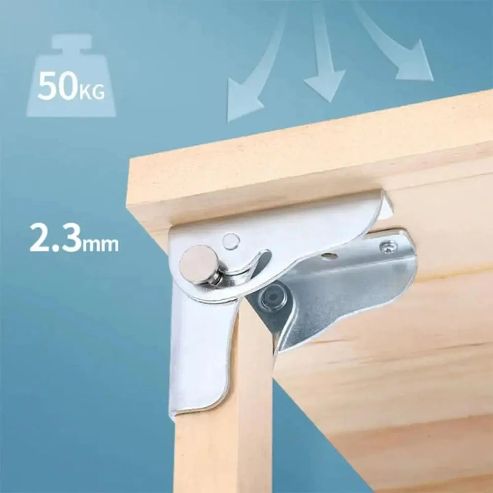 4Pcs/set 90 Degree Self-Locking Folding Hinge Table Legs Chair Extension Foldable Self Locking Fold Feet Hinges Hardware