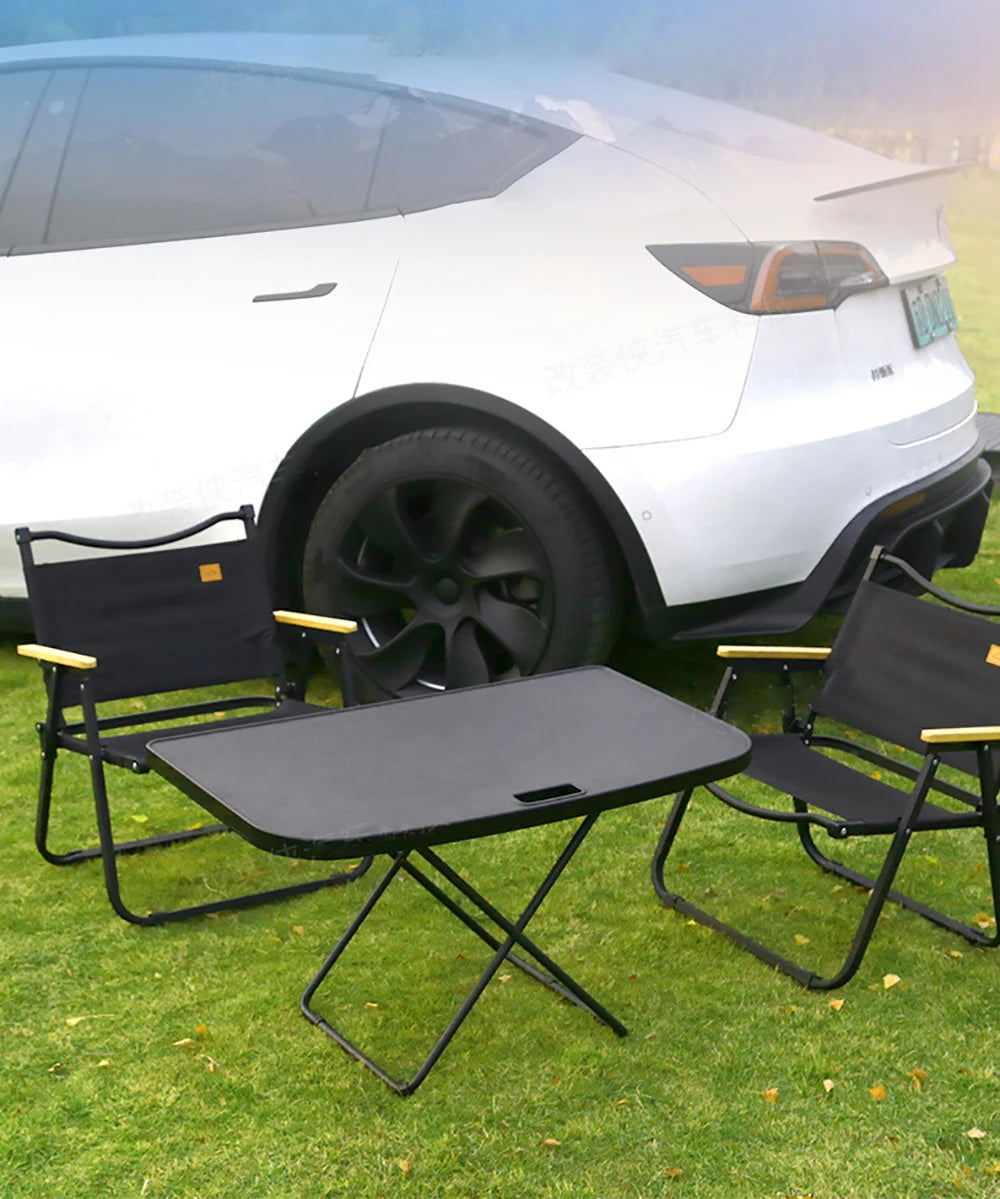 For Tesla Model Y 3 Travel Trunk Table Board Portable Folding Picnic Table Chairs Travel Trunk Specific Accessories