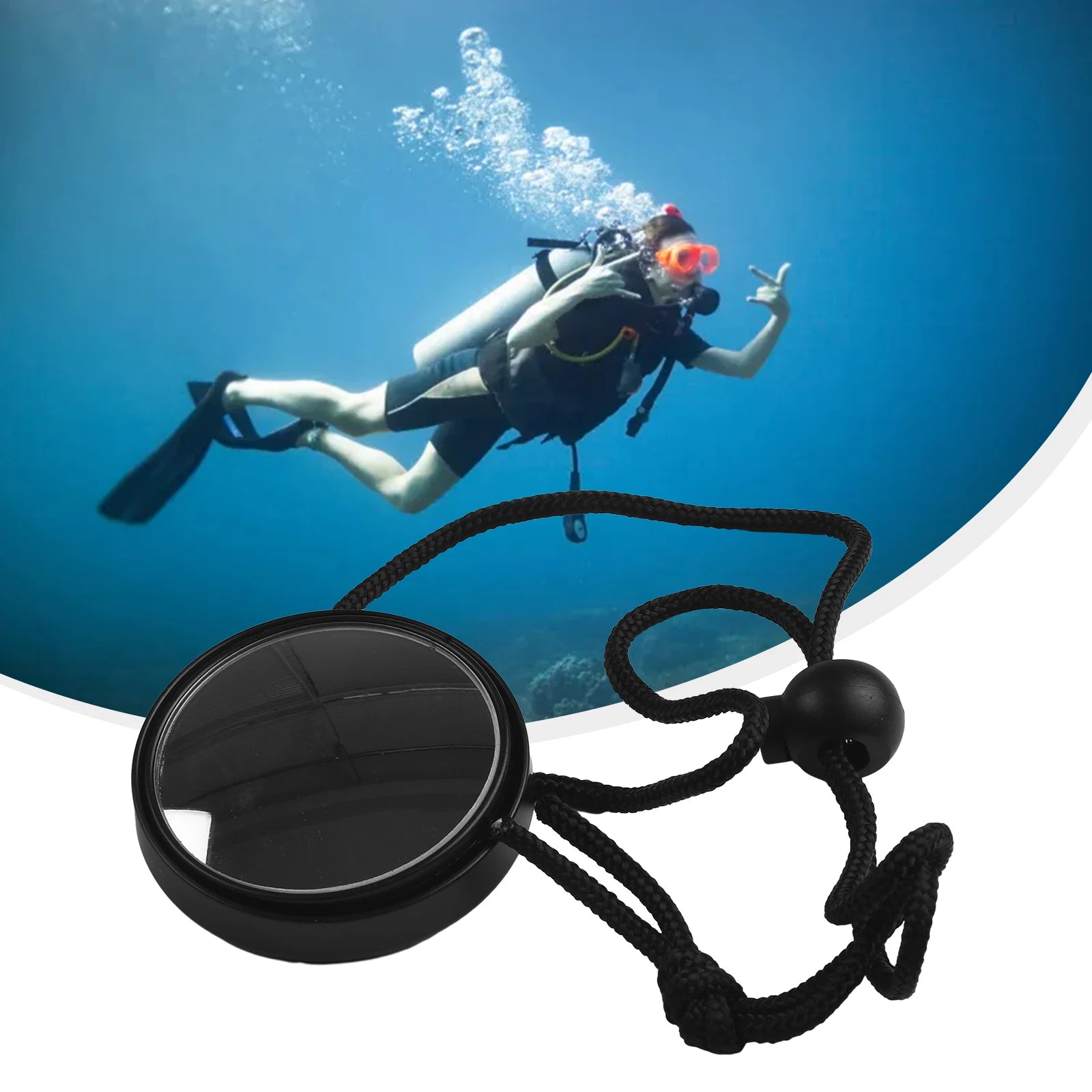 Durable Lightweight Diving Rearview Mirror Dive Safety Equipment For Dive BCD Side Hanging Snorkeling Underwater