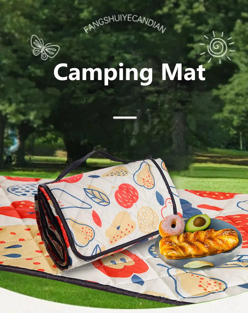 New Outdoor Picnic Mat Thickened Waterproof Machine Washable Picnic Blanket Moisture-proof Pad Beach Blanket Camping Floor Mat