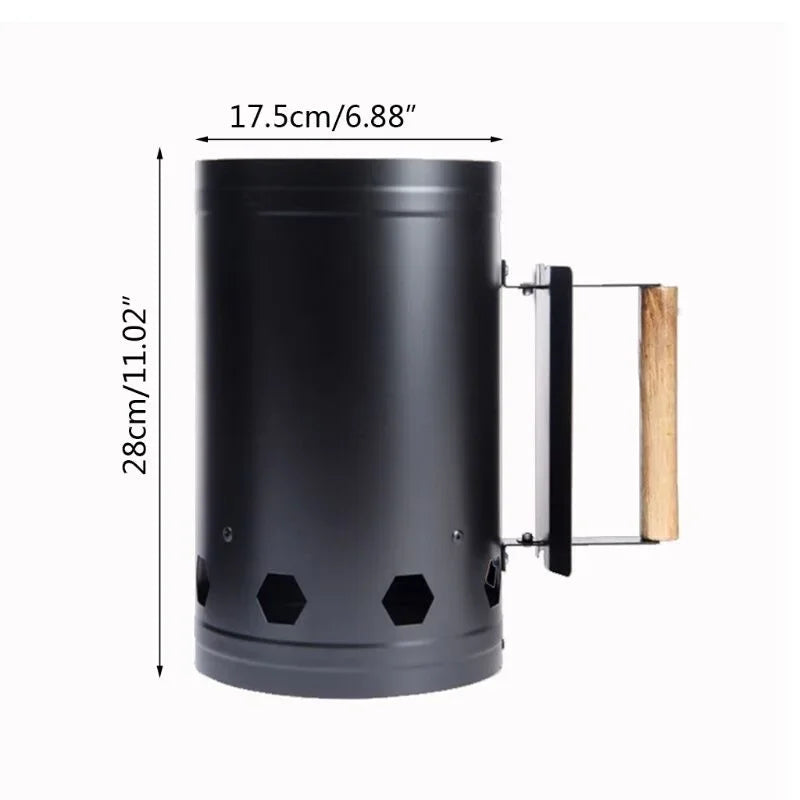 Barbecue Tools With Handle Ignition Anti Slip Outdoor Camping Carbon Chimney Starter Fire Grill Charcoal Fast Stove Barrels