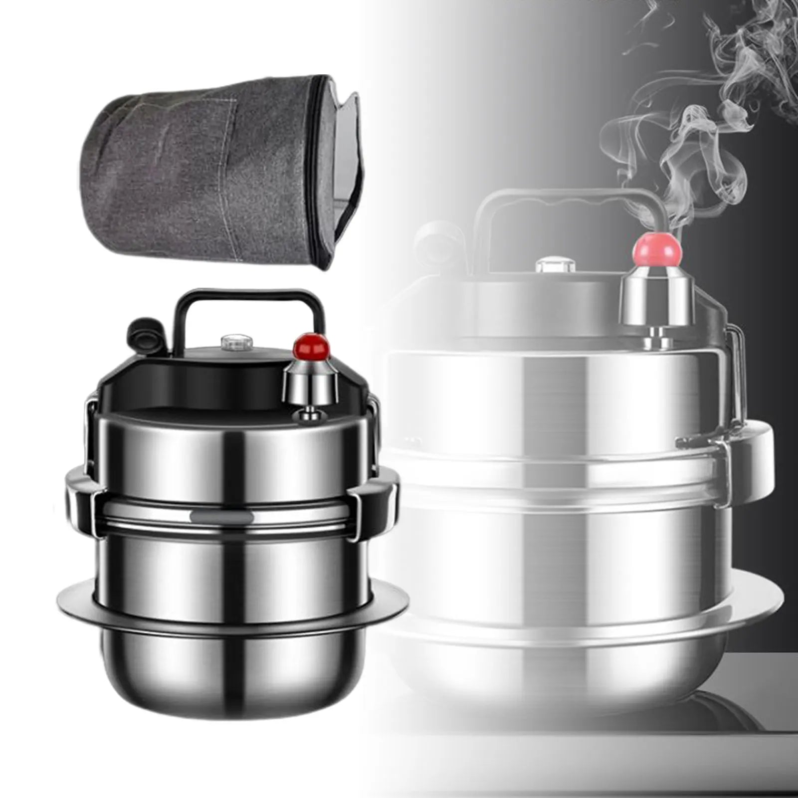 1.2L 1.6L Outdoor Portable Micro Pressure Cooker Kitchen Mini Cookware Cooking Pot for Family Household Small Pressure Cooker