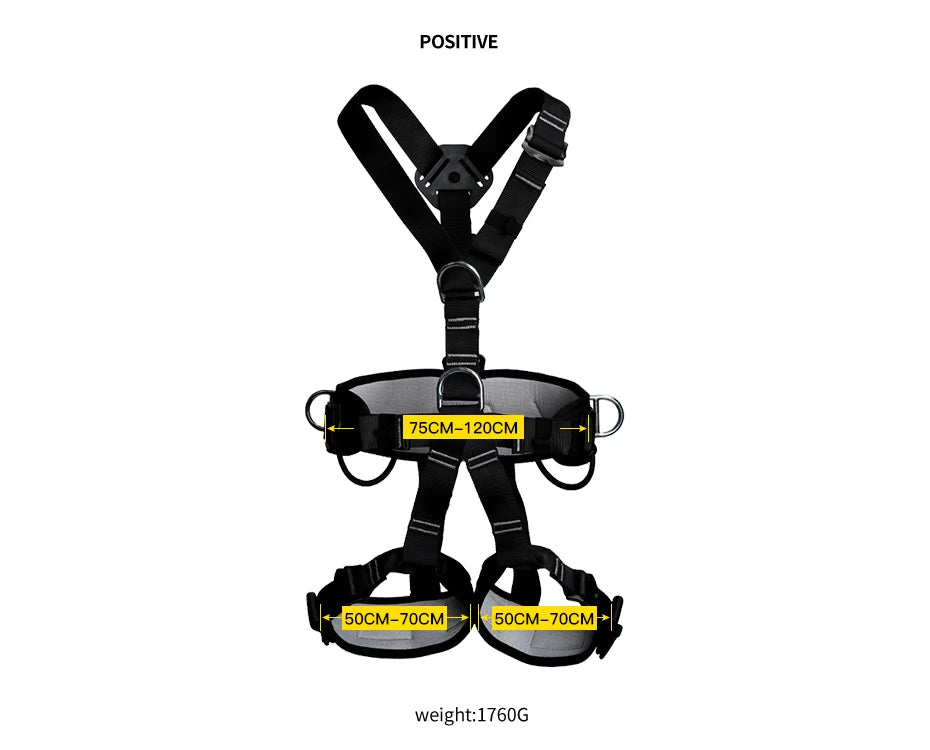 Outdoor Professional Harness Rock Climbing High Altitude Protection Full Body Safety Belt Anti Fall Protective Gear Tools