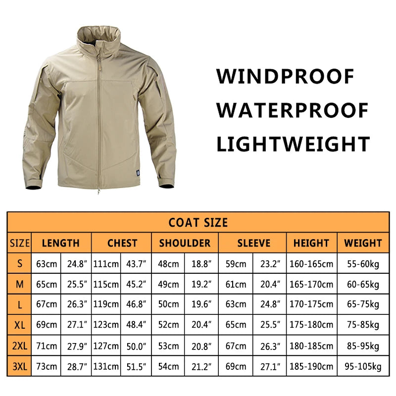 HAN WILD Tactical Jacket Men Soft Fleece Coat Waterproof Camo Jackets Airsoft Men Clothing Outdoor Airsoft  Climbing Windbreaker