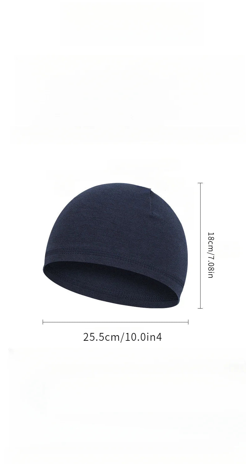 Men's and Women's Cold-Proof Cycling Hat Outdoor Warm Keeping Sports Hat Skiing Helmet Lining Hat Mountaineering Fleece Hat