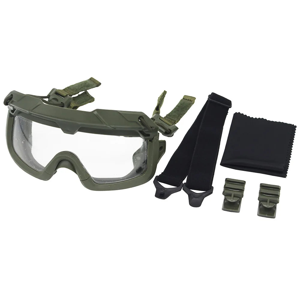 VULPO Hunting Airsoft Split Tactical Goggles Helmet And Headgear Dual-use Goggles CS Outdoor Hiking Mountaineering Glasses