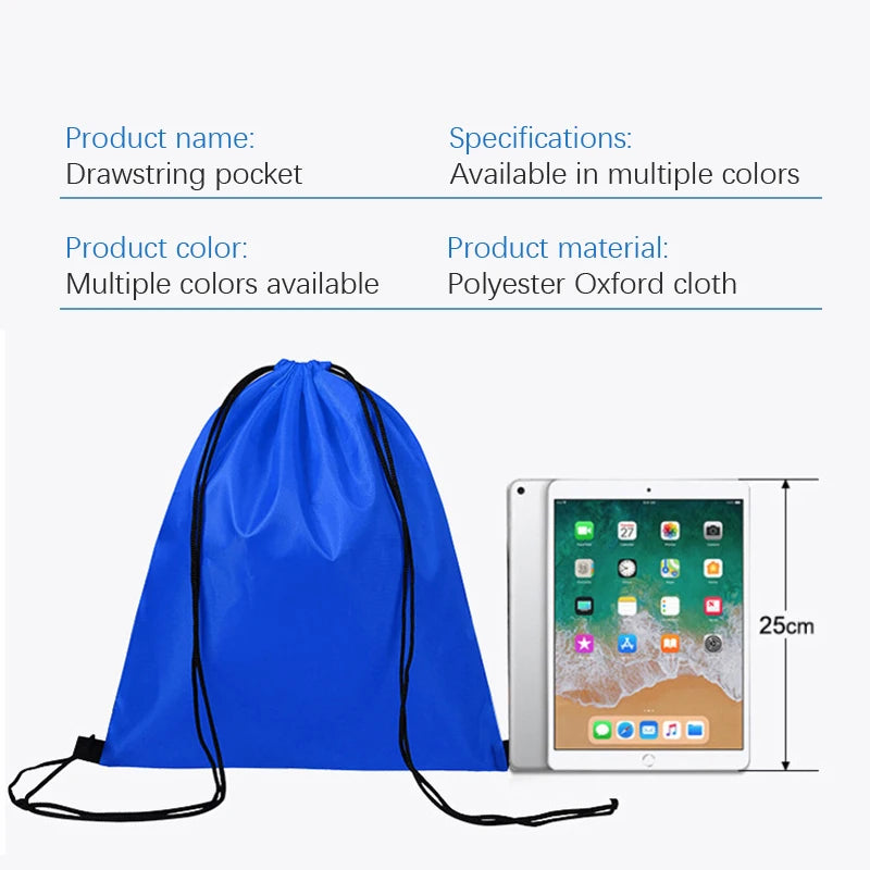 Outdoor Drawstring Gym Bag Women Men String Bags Swimming Pool Clothes Shoes Storage Waterproof Packaging Pocket Unisex Fitness