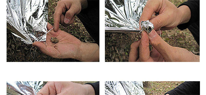 Outdoor Low Temperature Rescue First Aid Kit Insulation Blanket Campsite Keeping Foil Polyester Film Lifesaving Warm Insulation