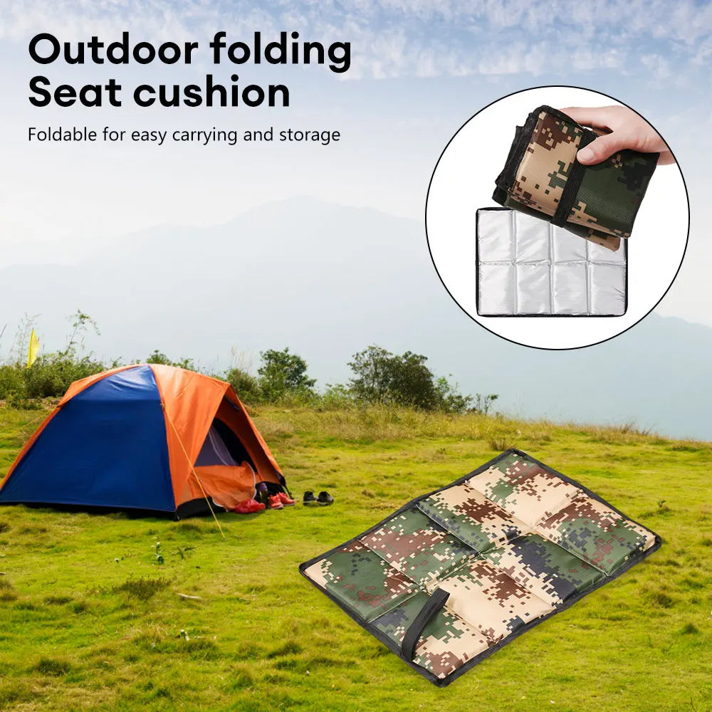 Elastic Sitting Pad Folding Cushion Portable Camping Mat Moisture-proof Soft Comfortable Beach Mat Prevent Dirty Hiking Seat Pad