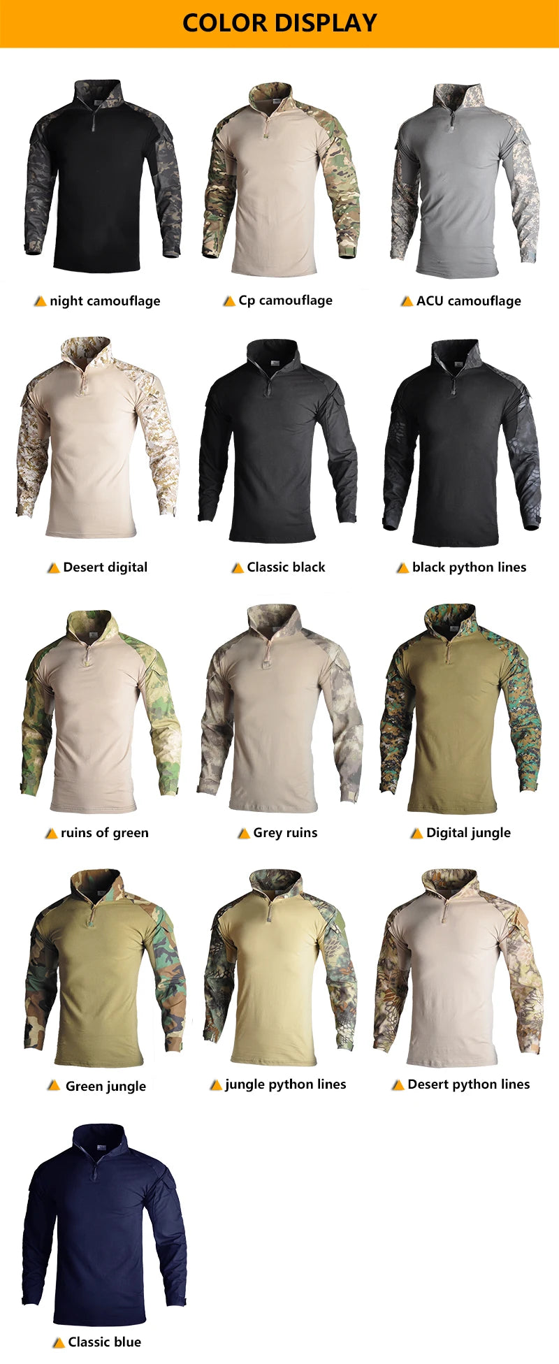 HAN WILD Men's Shirts Softair Combat Tactical Clothing Hunting Uniform Camouflage Airsoft Climb Clothes Camping Shirts Big Size