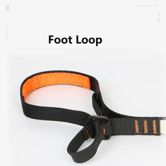 Rock Climbing  Adjustable Webbing Foot Loop Polyester Sling Ascender Belt Device Band Rock Climbing Equipment