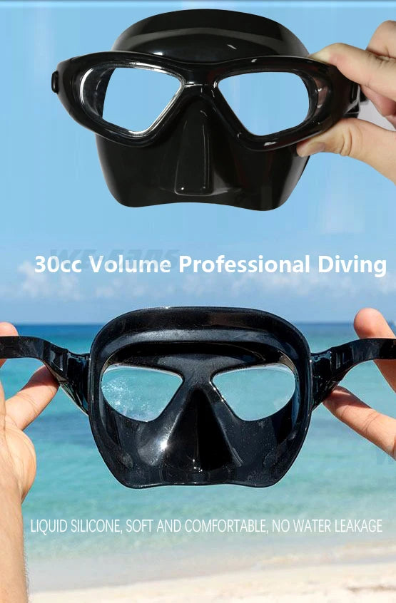 Free Diving Masks Low Volume Diving Mask And Snorkels Goggles Glasses Diving Swimming Easy Breath Tube Set Scuba Mask Equipment