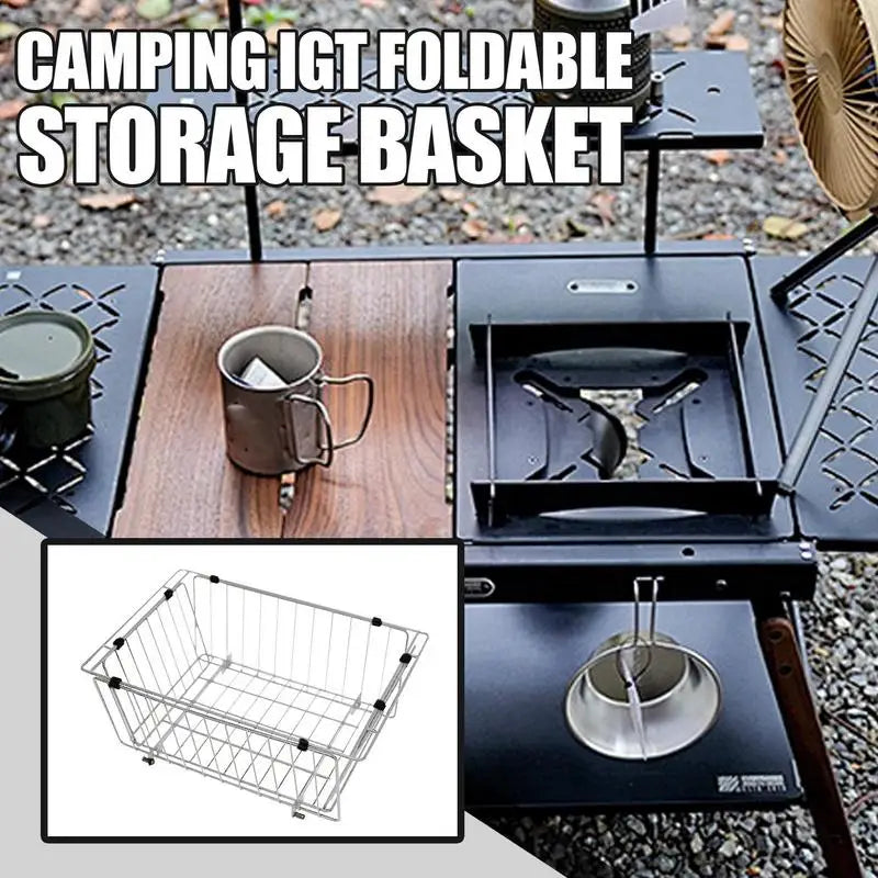 IGT Table Folding Basket IGT Unit Storage Basket Unit Board Table Container Bins Portable Storage Basket IGT Table Accessories