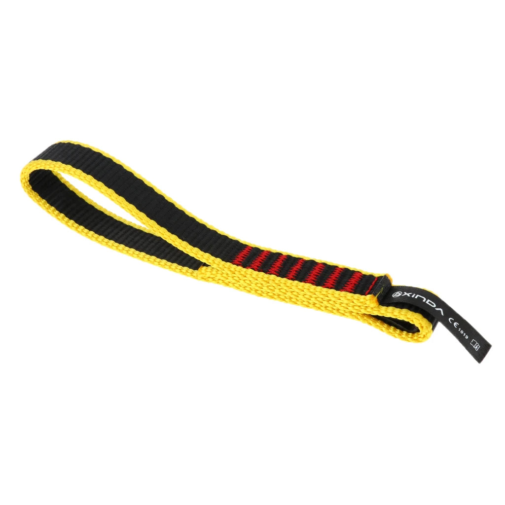 22KN Rock Climbing Quick Draw Nylon Open Sling Mountaineering Carabiner Hardware Webbing Strap Lanyard Rope for Climbing