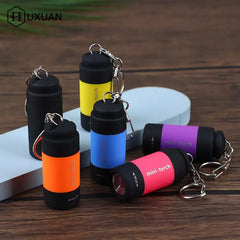 Led Mini Torchlight Portable USB Rechargeable Keychain Flashlights Waterproof Outdoor Hiking Camping Torch Lamp Lantern