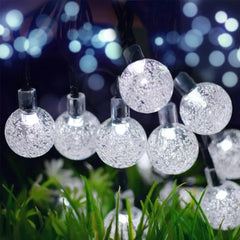 1pc Solar Crystal Ball Fairy String Lights 5M20L Outdoor Waterproof Christmas Decoration Camping Fairy Garland Garden Party