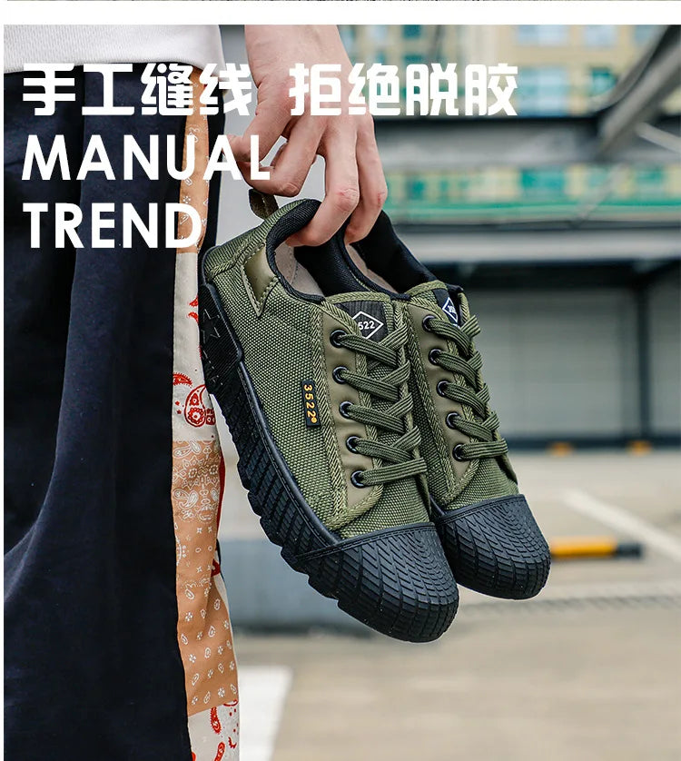 Wear-resistant Sport Shoes Men Lace-Up Walking Shoes Climbing Trekking Hunting Combat  Sneakers Work Tactical Mens Casual Shoes