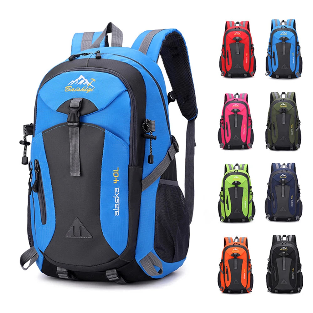 Large capacity nylon waterproof leisure outdoor travel backpack for hiking, camping, and mountaineering-ll