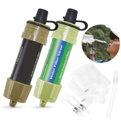 Outdoor Survival Water Filter Straws Camping Equipment Water Purifier Water Filtration System Emergency Hiking Accessories