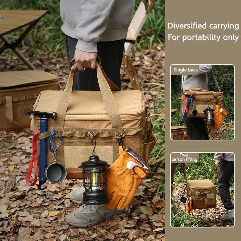 30L-45L Camping Bag Outdoor Camping Storage Picnic Sundry Bag Cookware Stove Utensils Tool Kit Storage Camping Storage Box