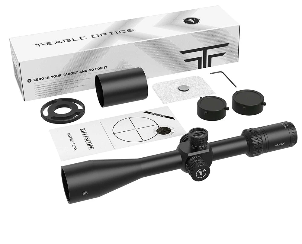 T-eagle SK5-25X50 FFP IR Tactical Riflescope Spotting Rifle Scope Hunting Optical Collimator Airsoft Airgun Sight Etched Glass