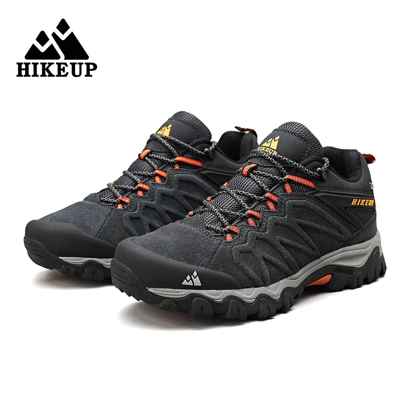 HIKEUP Non-slip Wear-Resistant Outdoor Hiking Shoes Breathable Splashproof Climbing Men Sneaker Trekking Hunting Tourism