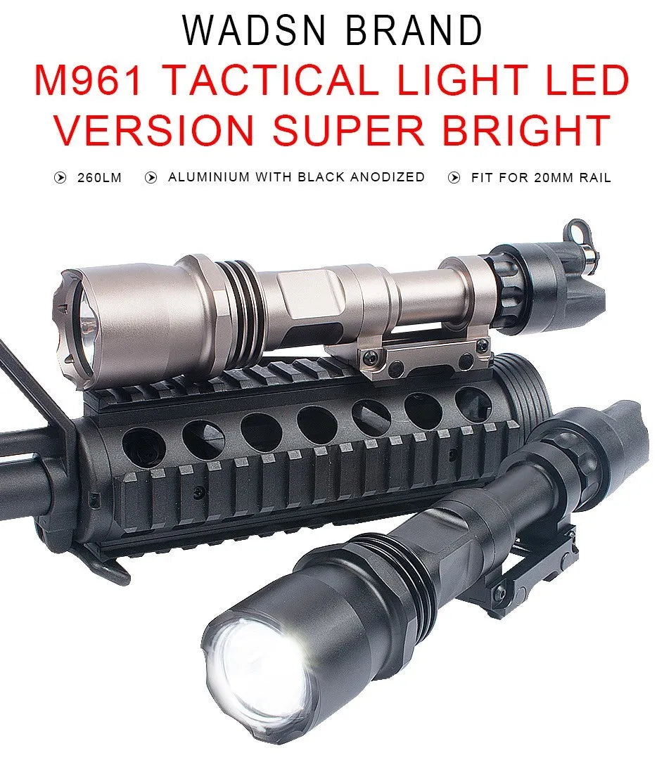 Tactical Surefir M961 light Spotting Scope Rifle Lantern Airsoft Arma Pressure Hunting Lampe Softair WADSN Gun Wapen Flashlight 