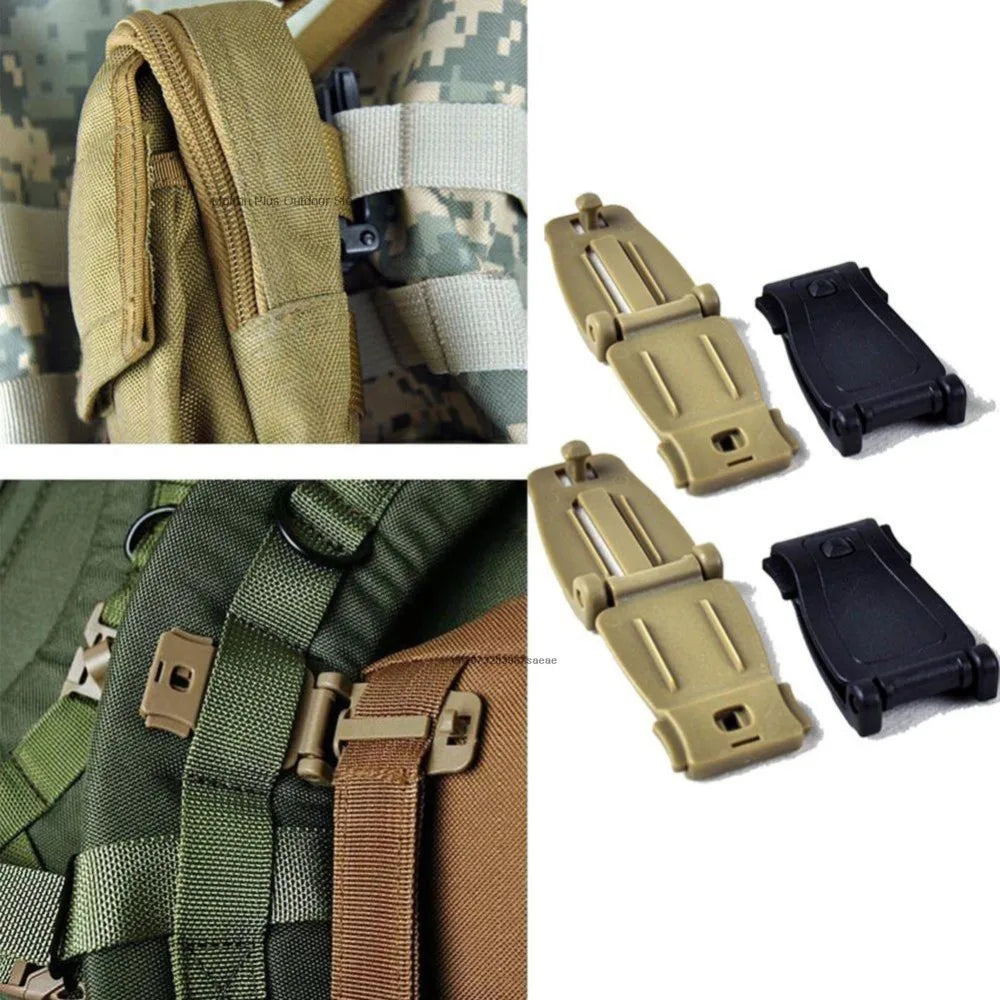 3pcs/set Web Carabiner Camping Equipment Multipurpose Buckle Camping Bag Buckle Backpack Webbing Clip MOLLE Tactical Strap