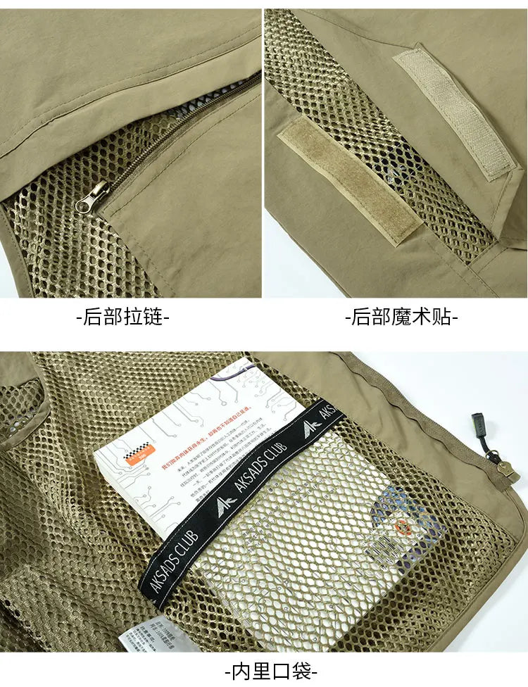 2024 Outdoor Military Tactical Vest Men's Multi-Pocket Hunting Clothing Outdoor Sports Coat Nature Hike Camping Climbing Clothes