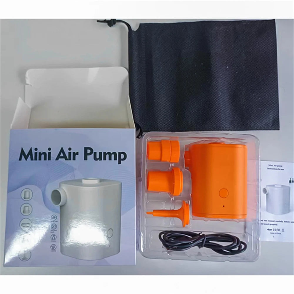 Pump 3.0 Portable Mini Air Pump 3 In 1 Outdoor Camping Lantern Vacuum Pump Electric Inflator For Float Air Bed Air Mattress