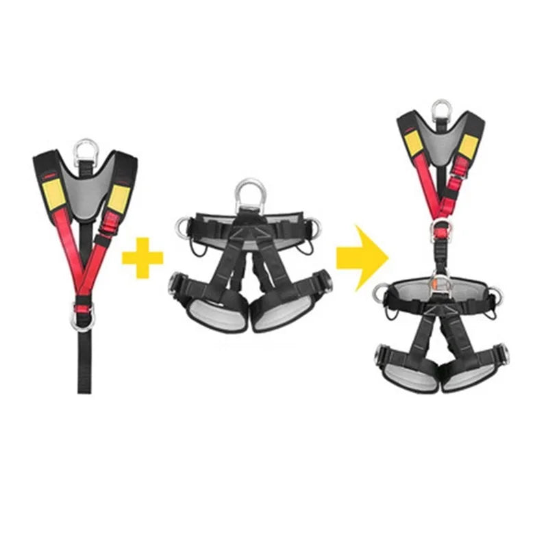 Outdoor Upper Body Harness Chest Support Safety Belt For Mountaineering Tree Work Rock Climbing High-altitude Operation