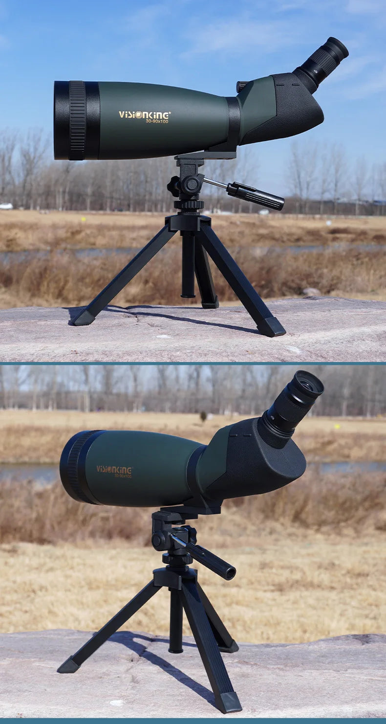 Visionking 30-90x100 Powerful Spotting Scope Dual speed focus Optics Hunting Birdwatching Observation Telescope With Tripod