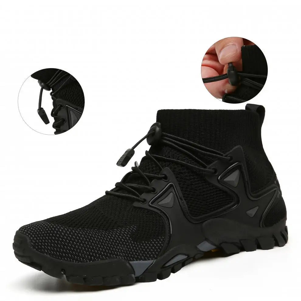 Shoes for Men Walking  2023 Summer New High Top Boots Breathable Mesh Mountaineering Outdoor Comfortable Leisure Travel Sneakers