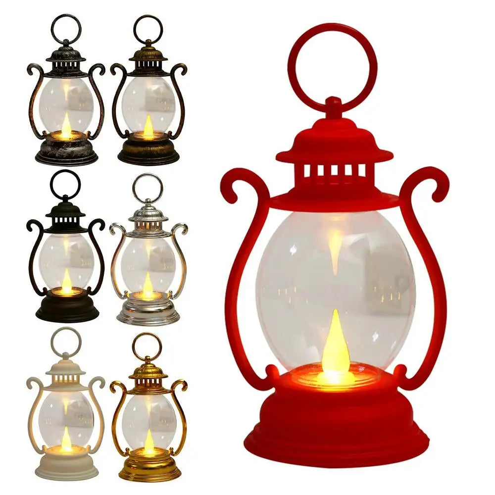 Retro Lantern Retro Camping Hanging Lanterns Battery Powered Led Small Oil Lamp For Fishing Tent Camping Equipment