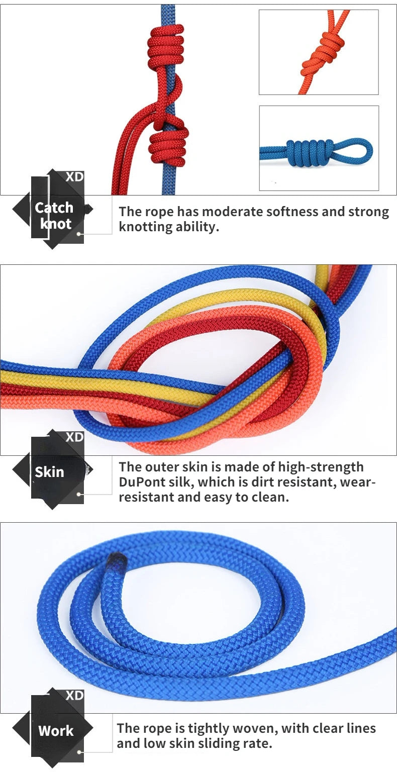 10M/20M/30M 6 Core Professional Rock Climbing Rope 6mm Diameter High Strength Equipment Cord Safety Rope Survival Rope