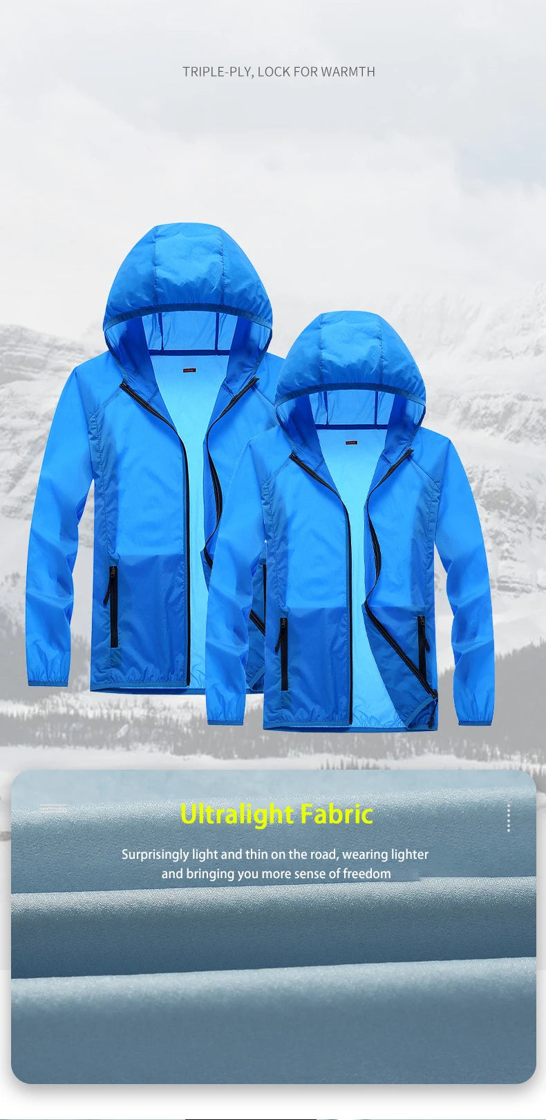 Sun Protection Clothing Men Women UV Protection Breathable Hooded Jacket Outdoor Riding Trekking Camping Hiking Fishing Jersey