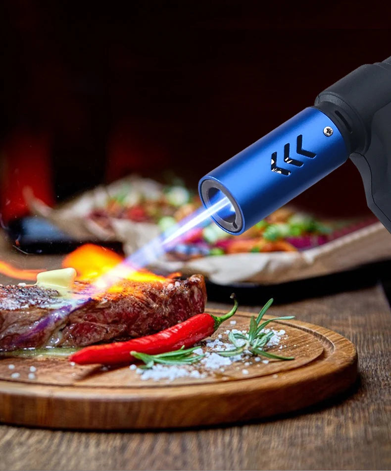 Honest Gun Strong Windproof Blue Flame Cigar Adjustment  Spray Gun 1300 ° Outdoor Camping Stylish Torch Lighter Gadgets