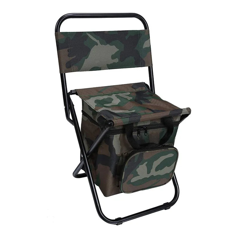 Outdoor Camping Folding Portable Cooler Chair Picnic Fishing Beach Hiking Outdoor Backpack Ultralight Seat Table Camping Stools