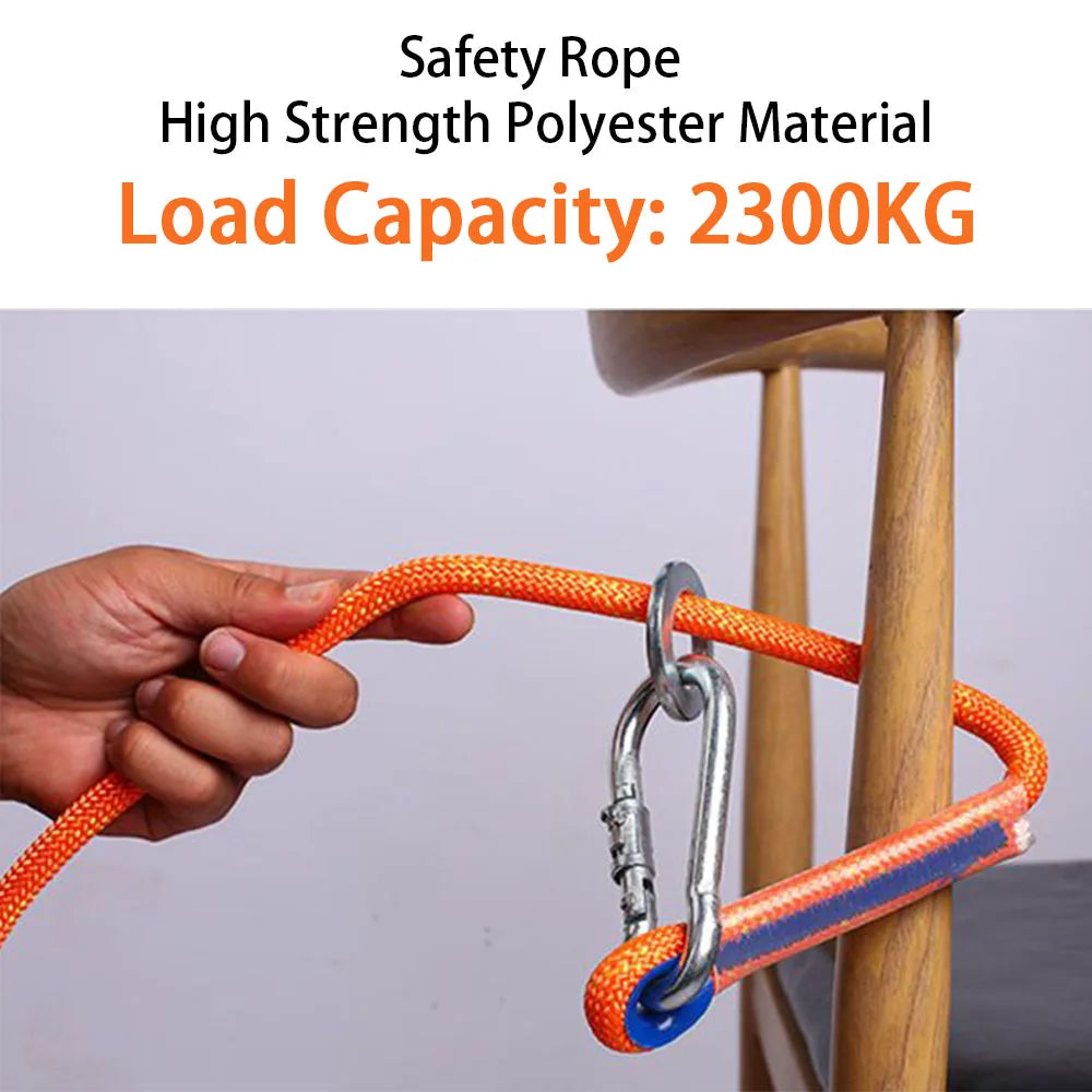 23KN High Altitude Work Safety Belt Full Body Five Point Safety Harness Outdoor Rock Climbing Construction Protection Equipment